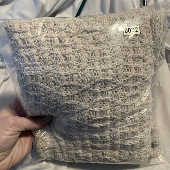 Ann Taylor Loft Loose Knit Sweater Long Sleeve Crew Neck Cream Women's Size XS - Picture 6 of 6